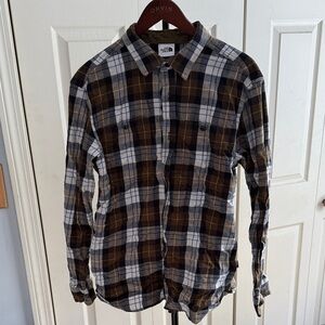 The North Face Men's Brown Plaid Shirt